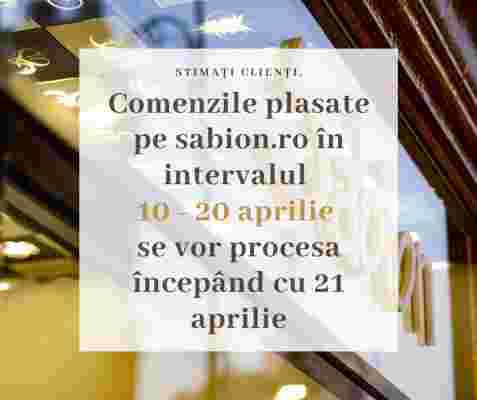 Informare privind procesarea comenzilor plasate în perioada 10-20 aprilie